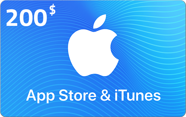 ‘ Apple iTunes Gift Card USA Store 200$