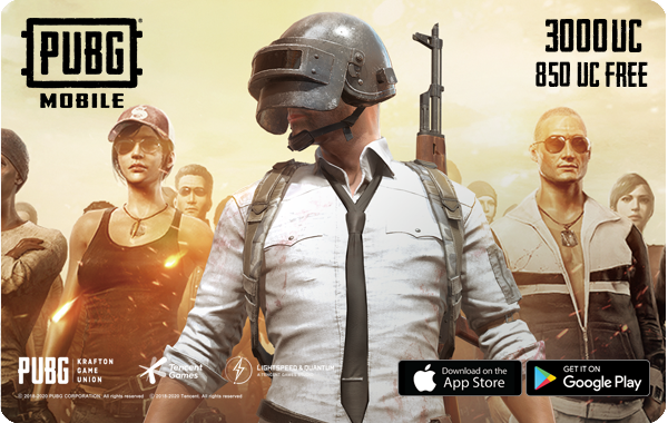 &lsquo; Pubg $50 (3000+Free850UC)