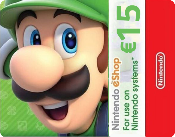‘ EUR Nintendo eShop 15€ (Euro)